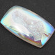 Rectangle White Opal Titanium Agate Druzy 25x15mm Cabochon US Made, 1"