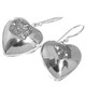 925 Silver Mist Sparkling Titanium Agate Heart Druzy Drusy Earrings, 3/4"
