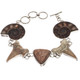 925 Silver Ammonite Shark Tooth Coral Fossil Sterling Bracelet