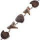 925 Silver Ammonite Shark Tooth Coral Fossil Sterling Bracelet