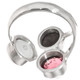925 Silver Pink Tourmaline Australian Blue Opal Freshwater Pearl US 6 Ring