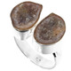 Genuine Mexican Geode Drusy Pair 925 Sterling Silver Ring, US 8