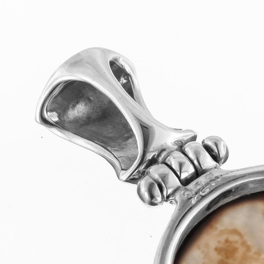 925 Silver Natural Agate Druzy Drusy Sterling Pendant, 1 3/16"