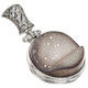 925 Silver Natural Agate Druzy Drusy Sterling Pendant, 1 3/16"