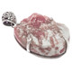 925 Silver Bold Pink Tourmaline Druzy Rough Sterling Pendant, 2"