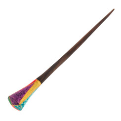 Colorful Natural Handpainted Wood Hairstick Hair Hairpin, 6 3/4"