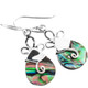 925 Silver Lavish Paua Abalone Shell Sterling Earrings, 13/16"