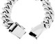 15mm Wide Very Heavy Mens Curb Chain Bali 925 Sterling Silver Bracelet, 8-10"
