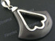 1 5/8" 925 Silver Sono Wood Pendant