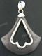 1 5/8" 925 Silver Sono Wood Pendant