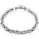 8mm Oval Byzantine Chain Bali Handmade 925 Sterling Silver Bracelet, 7-9.5"