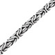 8mm Oval Byzantine Chain Bali Handmade 925 Sterling Silver Bracelet, 7-9.5"