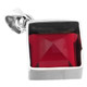 925 Silver Huge 15mm Red Garnet In Sterling Pendant, 1 1/8"