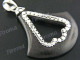 1 5/8" 925 Silver Sono Wood Pendant