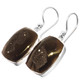 925 Silver Mocha Brown Titanium Druzy Drusy Sterling Earrings, 7/8"