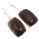 925 Silver Mocha Brown Titanium Druzy Drusy Sterling Earrings, 7/8"