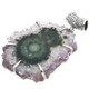 925 Silver Fifi Rose Amethyst Stalactite Slice Sterling Pendant, 2 3/8"