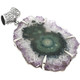 925 Silver Fifi Rose Amethyst Stalactite Slice Sterling Pendant, 2 3/8"