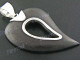 1 5/8" 925 Silver Sono Wood Pendant