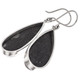 925 Silver Pear Moroccan Orthoceras Fossil Sterling Teardrop Earrings, 1 1/4"