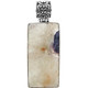 925 Silver Handmade Prairie Tanzanite Purple Cream Sterling Pendant, 2 1/8"