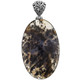 925 Silver Dendrite Agate Sterling Pendant, 2 5/8"