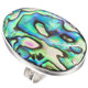 925 Silver Oval Paua Abalone Shell Sterling Us 6 Ring, 1 1/8"