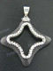 1 15/16" 925 Silver Sono Wood Pendant
