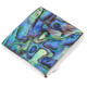 925 Silver Square Paua Abalone Shell Sterling Us 6 Ring, 1"