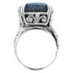 925 Silver Rare Genuine Blue Coral Sterling Sz 6 Ring