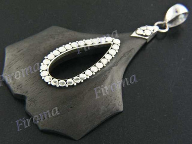 2 5/8" 925 Silver Wood Pendant