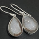 925 Silver Natural Druzy Drusy Agate Sterling Earrings, 3/4"