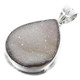 925 Silver Natural Druzy Drusy Sterling Pendant, 1 3/8"