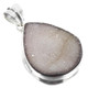 925 Silver Natural Druzy Drusy Sterling Pendant, 1 3/8"