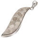 925 Silver Genuine Fossil Coral Sterling Pendant, 2 3/8"