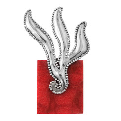 925 Silver Artisan Genuine Red Coral Sterling Pendant, 2"