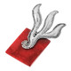 925 Silver Artisan Genuine Red Coral Sterling Pendant, 2"