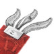 925 Silver Artisan Genuine Red Coral Sterling Pendant, 2"