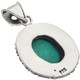 925 Silver Turquoise Peridot Gem Sterling Pendant, 1 3/16"