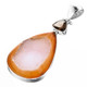 925 Silver Smokey Quartz And Druzy Drusy Sterling Pendant, 2 1/4"