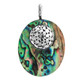 925 Silver Handcrafted Paua Abalone Shell Sterling Pendant, 2"