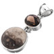 925 Silver Palm Fossil Smokey Quartz Pendant, 1 3/4"