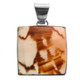 925 Silver Square Cone Shell In Sterling Pendant, 1 3/8"