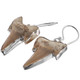 925 Silver Genuine Otodus Shark Tooth Fossil Sterling Earrings, 7/8"