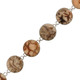 925 Silver Round Natural Sponge Coral Sterling Bracelet, 7"-8"