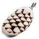 925 Silver Cool Oval Cone Shell Sterling Pendant, 2 1/2"