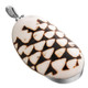 925 Silver Cool Oval Cone Shell Sterling Pendant, 2 1/2"