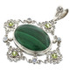 925 Silver Cool Malachite Peridot Moonstone 34gr! Sterling Pendant, 2 15/16"