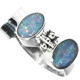 Triple Natural Australian Opal 925 Sterling Silver Ring, Sz 6