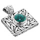 925 Silver Detailed Turquoise Sterling Pendant, 1 3/4"